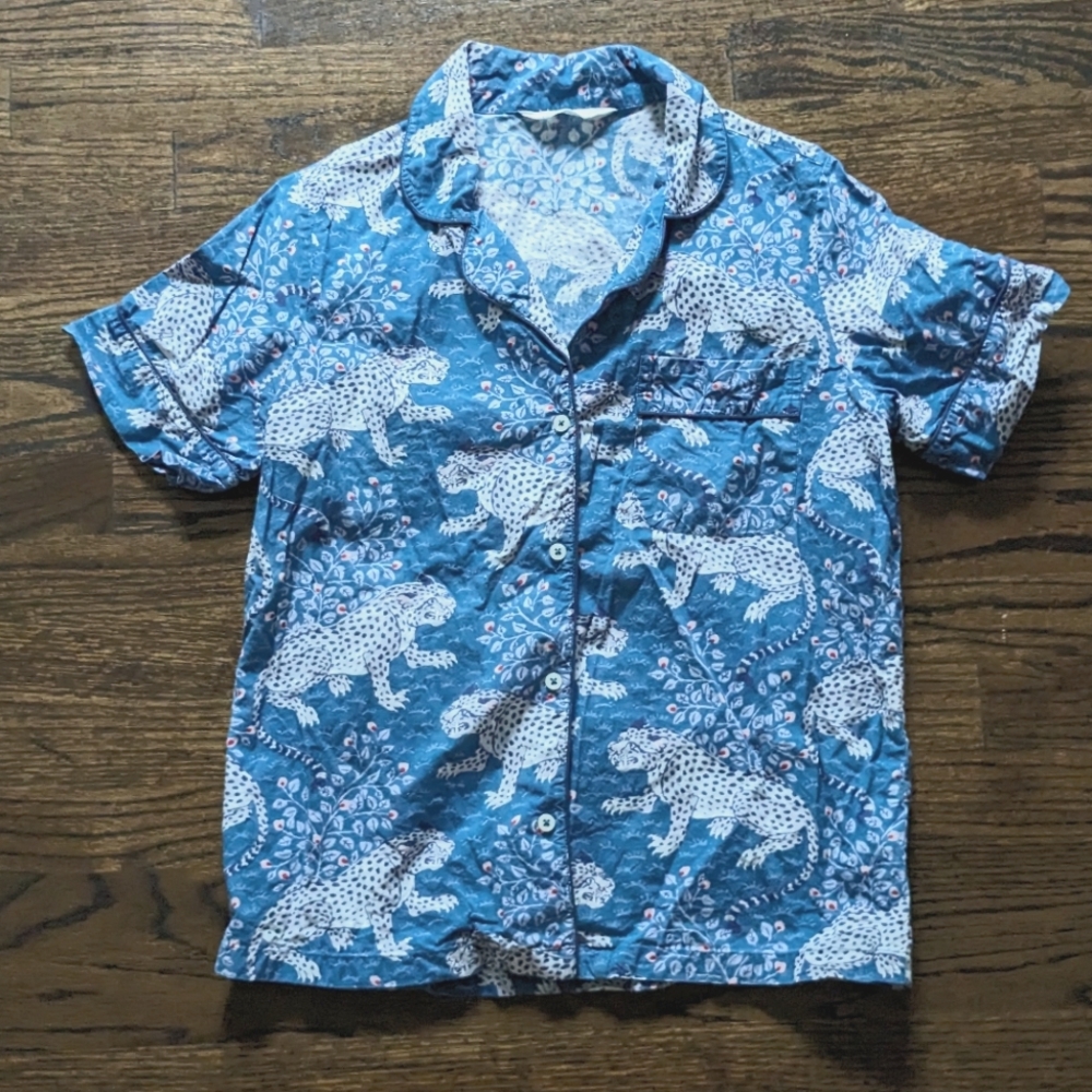 Printfresh short sleeve blue bagheera Pajama Top